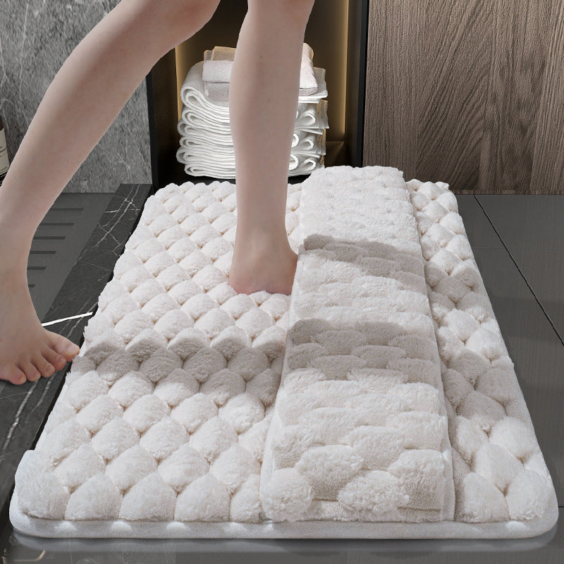 Memory foam bathroom mat home toilet absorbent floor mat shower room door wipe mat quick-drying bathroom door mat